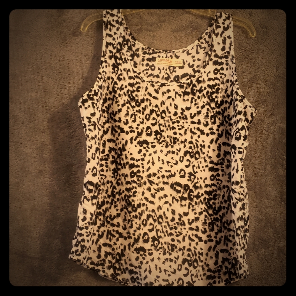 4/$20 women's animal print tank top large